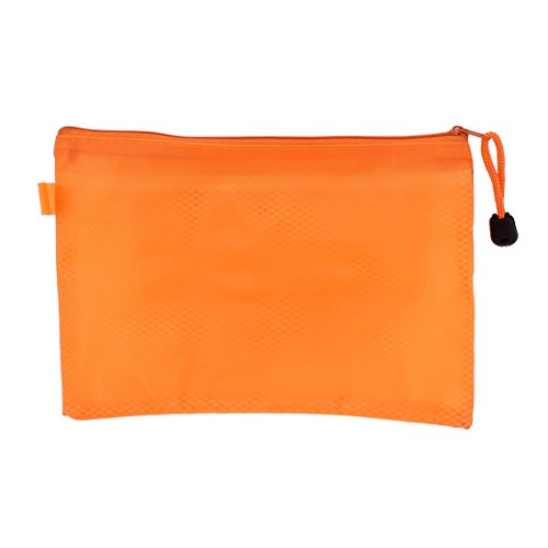 sourcing map sourcing map A5 Office Stationery Datei Papier Organizer Tasche mit Reißverschluss Ordnungsmappen Orange von uxcell