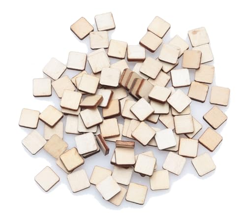 SOWAKA Holzscheiben, natürlich, unlackiert, klein, 1 cm, quadratische Blöcke für Heimwerker, Bastelprojekte, Heimdekoration, Puzzleherstellung, 100 Stück SOWAKA Holzscheiben, natürlich, unlackiert, klein, 1 cm, quadratische Blöcke für Heimwerker, Bastelprojekte, Heimdekoration, Puzzleherstellung, 100 Stück von sowaka