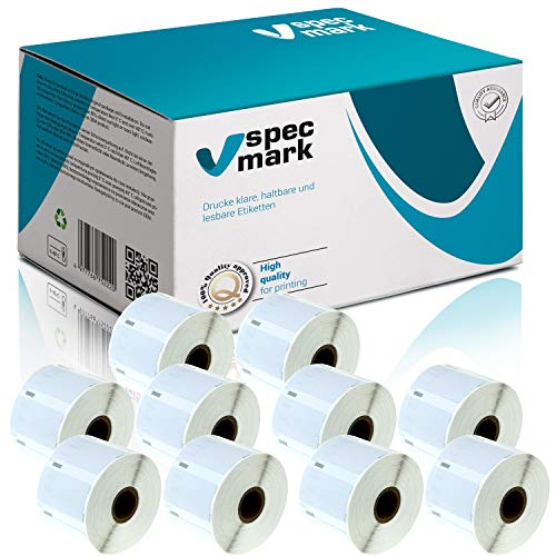 specmark 10 Etiketten-Rollen kompatibel mit DYMO 11354 57mm x 32mm S0722540 1000 Stück kompatibel zu allen Etikettendruckern Label-Writer 450 4XL Seiko-SLP specmark 10 Etiketten-Rollen kompatibel mit DYMO 11354 57mm x 32mm S0722540 1000 Stück kompatibel zu allen Etikettendruckern Label-Writer 450 4XL Seiko-SLP von specmark