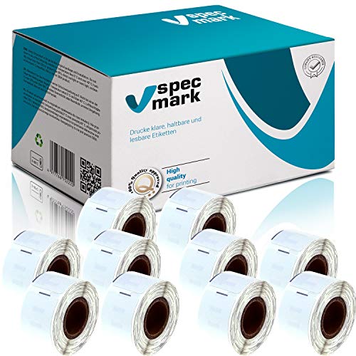 specmark 10 Etiketten-Rollen kompatibel mit DYMO 99010 28mm x 89mm S0722370 130 Stück kompatibel zu allen Etikettendruckern LabelWriter 450 4XL Seiko-SLP specmark 10 Etiketten-Rollen kompatibel mit DYMO 99010 28mm x 89mm S0722370 130 Stück kompatibel zu allen Etikettendruckern LabelWriter 450 4XL Seiko-SLP von specmark