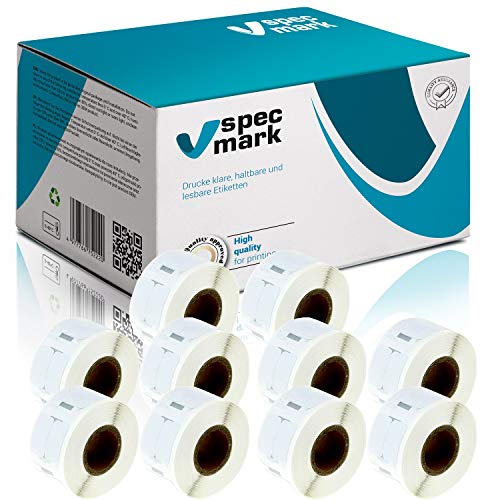 specmark 10 Etiketten-Rollen kompatibel mit DYMO 11353 12mm x 24mm S0722530 1000 Stück kompatibel zu allen Etikettendruckern Label-Writer 450 4XL Seiko-SLP specmark 10 Etiketten-Rollen kompatibel mit DYMO 11353 12mm x 24mm S0722530 1000 Stück kompatibel zu allen Etikettendruckern Label-Writer 450 4XL Seiko-SLP von specmark