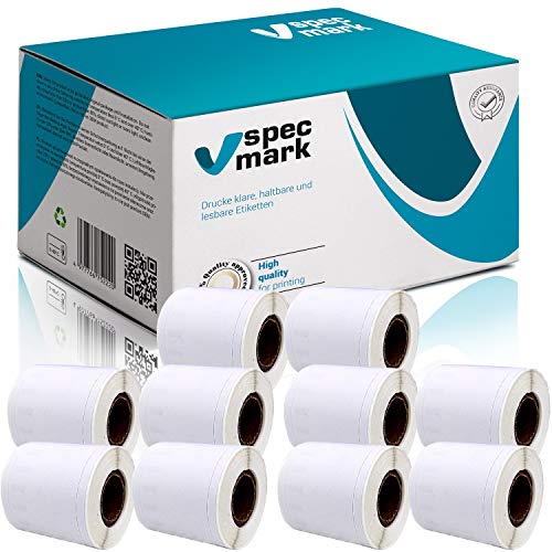 specmark 10 Etiketten-Rollen kompatibel mit DYMO 99016-2 46mm x 78mm 150 Stück kompatibel zu allen Etikettendruckern LabelWriter 450 4XL Seiko-SLP von specmark