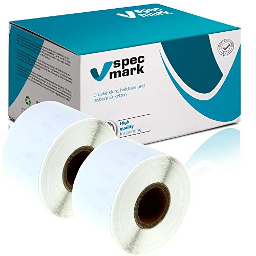 specmark 2 Etiketten-Rollen kompatibel mit DYMO 99018 38mm x 190mm S0722470 110 Stück kompatibel zu allen Etikettendruckern LabelWriter 450 4XL Seiko-SLP specmark 2 Etiketten-Rollen kompatibel mit DYMO 99018 38mm x 190mm S0722470 110 Stück kompatibel zu allen Etikettendruckern LabelWriter 450 4XL Seiko-SLP von specmark