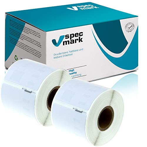 specmark 2 Etiketten-Rollen kompatibel mit DYMO 99015 54mm x 70mm S0722440 320 Stück kompatibel zu allen Etikettendruckern LabelWriter 450 4XL Seiko-SLP von specmark