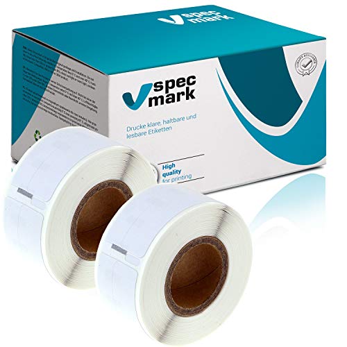 specmark 2 Etiketten-Rollen kompatibel mit DYMO 99017 12mm x 50mm S0722460 220 Stück kompatibel zu allen Etikettendruckern LabelWriter 450 4XL Seiko-SLP specmark 2 Etiketten-Rollen kompatibel mit DYMO 99017 12mm x 50mm S0722460 220 Stück kompatibel zu allen Etikettendruckern LabelWriter 450 4XL Seiko-SLP von specmark