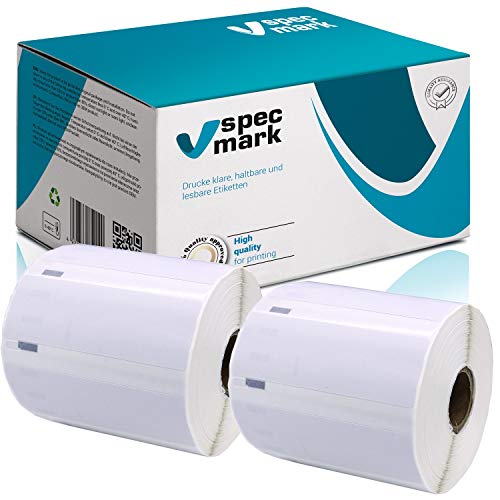 specmark 2 Etiketten-Rollen kompatibel mit DYMO S0947410 89mm x 28mm S0947410 1050 Stück kompatibel zu allen Etikettendruckern LabelWriter 4XL, LW 4XL specmark 2 Etiketten-Rollen kompatibel mit DYMO S0947410 89mm x 28mm S0947410 1050 Stück kompatibel zu allen Etikettendruckern LabelWriter 4XL, LW 4XL von specmark