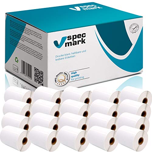specmark 20 Etiketten-Rollen kompatibel mit DYMO S0904980 104mm x 159mm S0904980 220 Stück kompatibel zu allen Etikettendruckern LabelWriter 4XL, LW 4XL specmark 20 Etiketten-Rollen kompatibel mit DYMO S0904980 104mm x 159mm S0904980 220 Stück kompatibel zu allen Etikettendruckern LabelWriter 4XL, LW 4XL von specmark