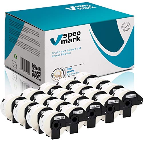 specmark 20 Rollen Einzeletiketten kompatibel mit Brother DK-11208 38mm x 90mm 400 Stück Etiketten für allen QL-Etikettendruckern QL-570 QL-700 QL-800 specmark 20 Rollen Einzeletiketten kompatibel mit Brother DK-11208 38mm x 90mm 400 Stück Etiketten für allen QL-Etikettendruckern QL-570 QL-700 QL-800 von specmark