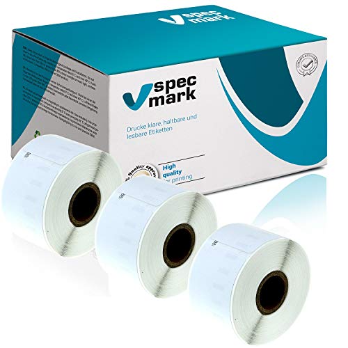 specmark 3 Etiketten-Rollen kompatibel mit DYMO 14681 Ø 57mm S0719250 160 Stück kompatibel zu allen Etikettendruckern Label-Writer 450 4XL Seiko-SLP von specmark
