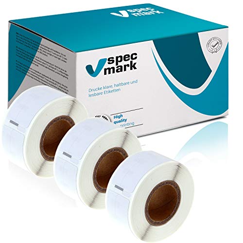 specmark 3 Etiketten-Rollen kompatibel mit DYMO 99017 12mm x 50mm S0722460 220 Stück kompatibel zu allen Etikettendruckern LabelWriter 450 4XL Seiko-SLP specmark 3 Etiketten-Rollen kompatibel mit DYMO 99017 12mm x 50mm S0722460 220 Stück kompatibel zu allen Etikettendruckern LabelWriter 450 4XL Seiko-SLP von specmark