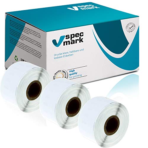 specmark 3 Etiketten-Rollen kompatibel mit DYMO 99012 36mm x 89mm S0722400 260 Stück kompatibel zu allen Etikettendruckern LabelWriter 450 4XL Seiko-SLP specmark 3 Etiketten-Rollen kompatibel mit DYMO 99012 36mm x 89mm S0722400 260 Stück kompatibel zu allen Etikettendruckern LabelWriter 450 4XL Seiko-SLP von specmark