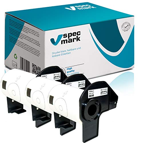 specmark 3 Rollen Einzeletiketten kompatibel mit Brother DK-11207 Ø 58mm 100 Stück Etiketten für allen QL-Etikettendruckern QL-570 QL-700 QL-800 specmark 3 Rollen Einzeletiketten kompatibel mit Brother DK-11207 Ø 58mm 100 Stück Etiketten für allen QL-Etikettendruckern QL-570 QL-700 QL-800 von specmark