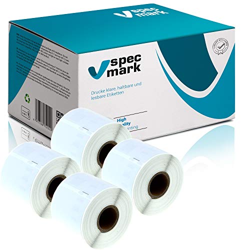 specmark 4 Etiketten-Rollen kompatibel mit DYMO 99014 54mm x 101mm S0722430 220 Stück kompatibel zu allen Etikettendruckern LabelWriter 450 4XL Seiko-SLP specmark 4 Etiketten-Rollen kompatibel mit DYMO 99014 54mm x 101mm S0722430 220 Stück kompatibel zu allen Etikettendruckern LabelWriter 450 4XL Seiko-SLP von specmark