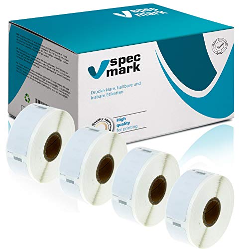 specmark 4 Etiketten-Rollen kompatibel mit DYMO 11352 25mm x 54mm S0722520 500 Stück kompatibel zu allen Etikettendruckern Label-Writer 450 4XL Seiko-SLP specmark 4 Etiketten-Rollen kompatibel mit DYMO 11352 25mm x 54mm S0722520 500 Stück kompatibel zu allen Etikettendruckern Label-Writer 450 4XL Seiko-SLP von specmark