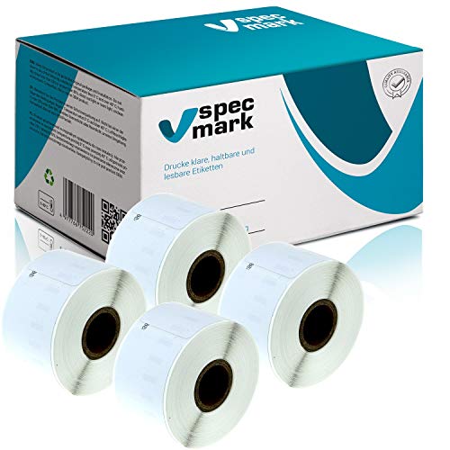 specmark 4 Etiketten-Rollen kompatibel mit DYMO 11356 41mm x 89mm S0722560 300 Stück kompatibel zu allen Etikettendruckern Label-Writer 450 4XL Seiko-SLP von specmark