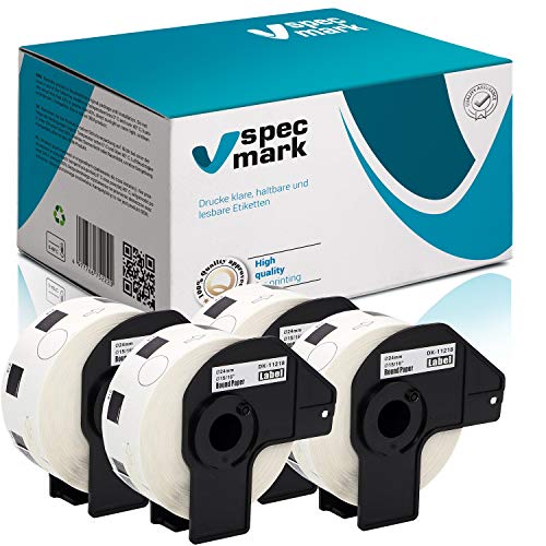 specmark 4 Rollen Einzeletiketten kompatibel mit Brother DK-11219 Ø 12mm 1200 Stück Etiketten für allen QL-Etikettendruckern QL-570 QL-700 QL-800 specmark 4 Rollen Einzeletiketten kompatibel mit Brother DK-11219 Ø 12mm 1200 Stück Etiketten für allen QL-Etikettendruckern QL-570 QL-700 QL-800 von specmark