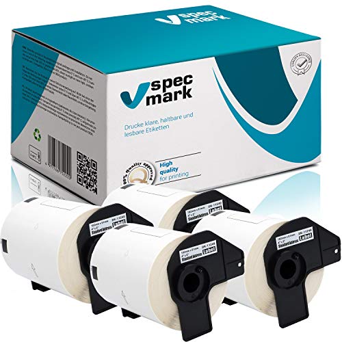 specmark 4 Rollen Einzeletiketten kompatibel mit Brother DK-11240 102mm x 51mm 600 Stück Etiketten für Drucker QL-Etikettendruckern QL-1050 QL-1060N QL-1100 specmark 4 Rollen Einzeletiketten kompatibel mit Brother DK-11240 102mm x 51mm 600 Stück Etiketten für Drucker QL-Etikettendruckern QL-1050 QL-1060N QL-1100 von specmark