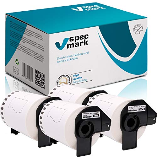 specmark 4 Rollen Endlosetiketten kompatibel mit Brother DK-22243 102mm x 30,48m Etiketten für Drucker QL-Etikettendruckern QL-1050 QL-1060N QL-1100 specmark 4 Rollen Endlosetiketten kompatibel mit Brother DK-22243 102mm x 30,48m Etiketten für Drucker QL-Etikettendruckern QL-1050 QL-1060N QL-1100 von specmark