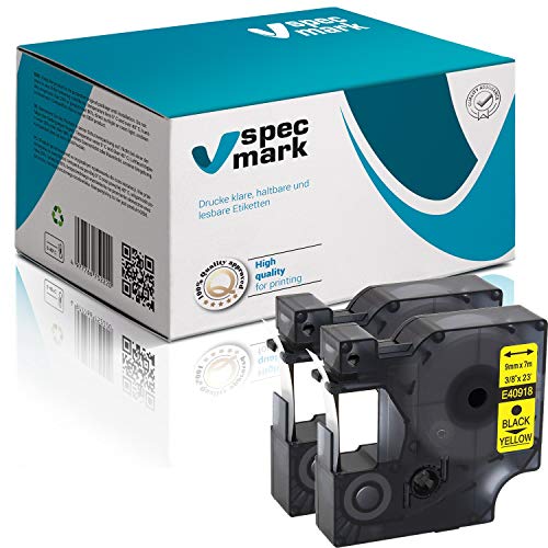 specmark 40918 S0720730 Schriftband 9 mm x 7m Satz x 2 St. Schwarz auf Gelb specmark 40918 S0720730 Schriftband 9 mm x 7m Satz x 2 St. Schwarz auf Gelb von specmark