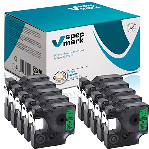 specmark 40919 S0720740 Schriftband 9 mm x 7m Satz x 10 St. Schwarz auf Grün specmark 40919 S0720740 Schriftband 9 mm x 7m Satz x 10 St. Schwarz auf Grün von specmark