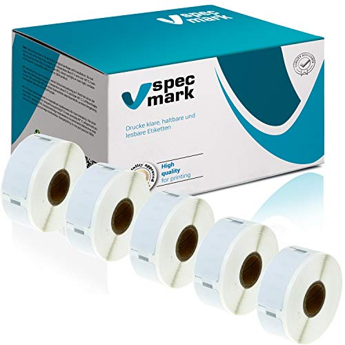 specmark 5 Etiketten-Rollen kompatibel mit DYMO 11352 25mm x 54mm S0722520 500 Stück kompatibel zu allen Etikettendruckern Label-Writer 450 4XL Seiko-SLP specmark 5 Etiketten-Rollen kompatibel mit DYMO 11352 25mm x 54mm S0722520 500 Stück kompatibel zu allen Etikettendruckern Label-Writer 450 4XL Seiko-SLP von specmark