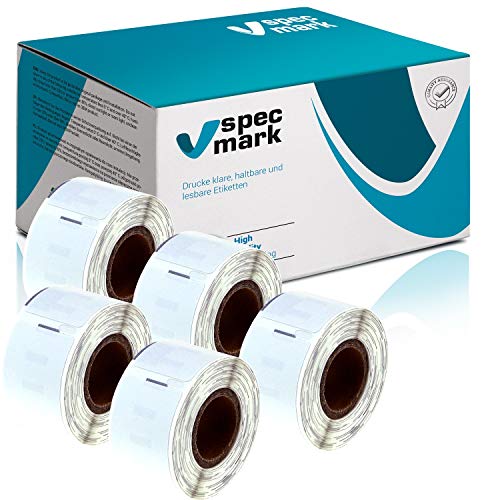 specmark 5 Etiketten-Rollen kompatibel mit DYMO 99010 28mm x 89mm S0722370 130 Stück kompatibel zu allen Etikettendruckern LabelWriter 450 4XL Seiko-SLP specmark 5 Etiketten-Rollen kompatibel mit DYMO 99010 28mm x 89mm S0722370 130 Stück kompatibel zu allen Etikettendruckern LabelWriter 450 4XL Seiko-SLP von specmark
