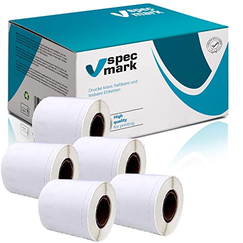 specmark 5 Etiketten-Rollen kompatibel mit DYMO 99016-2 46mm x 78mm 150 Stück kompatibel zu allen Etikettendruckern LabelWriter 450 4XL Seiko-SLP von specmark