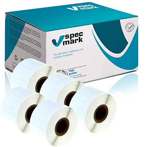 specmark 5 Etiketten-Rollen kompatibel mit DYMO 99018 38mm x 190mm S0722470 110 Stück kompatibel zu allen Etikettendruckern LabelWriter 450 4XL Seiko-SLP specmark 5 Etiketten-Rollen kompatibel mit DYMO 99018 38mm x 190mm S0722470 110 Stück kompatibel zu allen Etikettendruckern LabelWriter 450 4XL Seiko-SLP von specmark