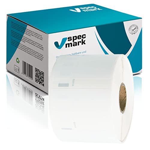 specmark Etiketten-Rolle kompatibel mit DYMO 1933084 57mm x 32mm 800 Stück kompatibel zu allen Etikettendruckern LabelWriter 450, 4XL, Seiko-SLP | Durable Etiketten Polypropylen von specmark