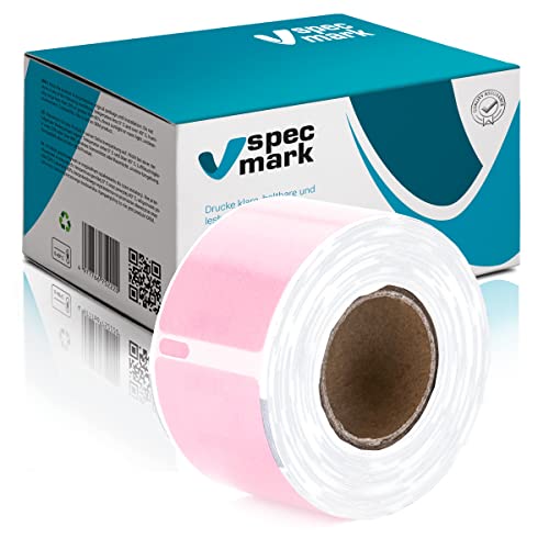 specmark Etiketten-Rolle kompatibel mit DYMO S0722370 28mm x 89mm 130 Stück kompatibel zu allen Etikettendruckern LabelWriter 450, 4XL, Seiko-SLP, Rosa Ettiket, Schwarzer Schrift specmark Etiketten-Rolle kompatibel mit DYMO S0722370 28mm x 89mm 130 Stück kompatibel zu allen Etikettendruckern LabelWriter 450, 4XL, Seiko-SLP, Rosa Ettiket, Schwarzer Schrift von specmark