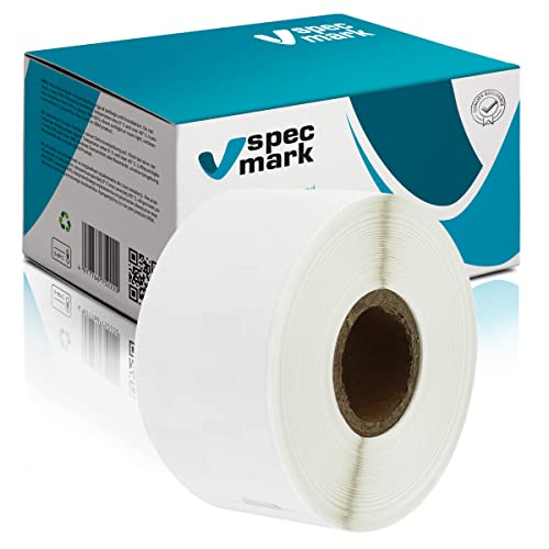 specmark Etiketten-Rolle kompatibel mit DYMO S0722410 36mm x 89mm 260 Stück kompatibel zu allen Etikettendruckern LabelWriter 450, 4XL, Seiko-SLP, Milchig/Transparent Ettiket, Schwarzer Schrift von specmark