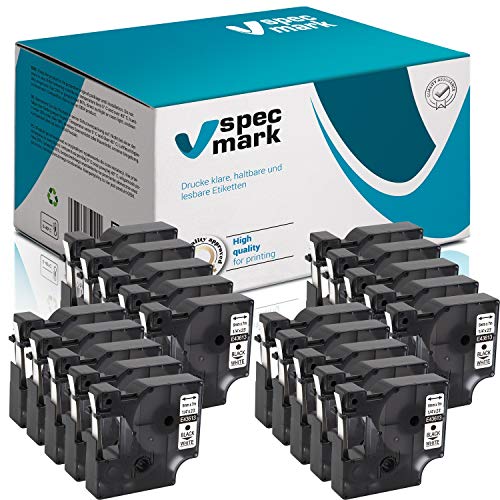 specmark Kompatibel für DYMO D1 43613 S0720780 Schriftband 6mm x 7m Satz x 20 St. Schwarz auf Weiß Kompatibel mit DYMO D1 für Drucker LM Label-Manager LP Label-Point LW -Writer DUO specmark Kompatibel für DYMO D1 43613 S0720780 Schriftband 6mm x 7m Satz x 20 St. Schwarz auf Weiß Kompatibel mit DYMO D1 für Drucker LM Label-Manager LP Label-Point LW -Writer DUO von specmark