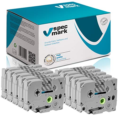 specmark Schriftband TZe-111 6mm x 8m Satz x 10 St. Schwarz auf Durchsichtig Band kompatibel mit allen Drucker Brother PT P-touch AZe-111 EZe-111 TZ-111 TZ2-111 specmark Schriftband TZe-111 6mm x 8m Satz x 10 St. Schwarz auf Durchsichtig Band kompatibel mit allen Drucker Brother PT P-touch AZe-111 EZe-111 TZ-111 TZ2-111 von specmark