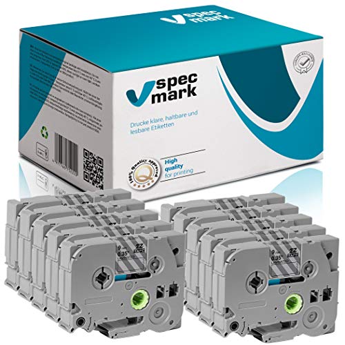 specmark Schriftband TZe-121 9mm x 8m Satz x 10 St. Schwarz auf Durchsichtig Band kompatibel mit allen Drucker Brother PT P-touch AZe-121 EZe-121 TZ-121 TZ2-121 specmark Schriftband TZe-121 9mm x 8m Satz x 10 St. Schwarz auf Durchsichtig Band kompatibel mit allen Drucker Brother PT P-touch AZe-121 EZe-121 TZ-121 TZ2-121 von specmark