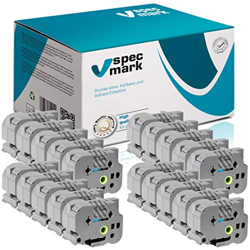 specmark Schriftband TZe-161 36mm x 8m Satz x 20 St. Schwarz auf Durchsichtig Band kompatibel mit Drucker Brother PT P-touch AZe-161 EZe-161 TZ-161 TZ2-161 specmark Schriftband TZe-161 36mm x 8m Satz x 20 St. Schwarz auf Durchsichtig Band kompatibel mit Drucker Brother PT P-touch AZe-161 EZe-161 TZ-161 TZ2-161 von specmark