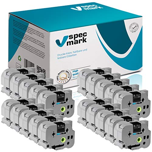 specmark Schriftband TZe-364 36mm x 8m Satz x 20 St. Gold auf Schwarz Band kompatibel mit Drucker Brother PT P-touch AZe-364 EZe-364 TZ-364 TZ2-364 von specmark