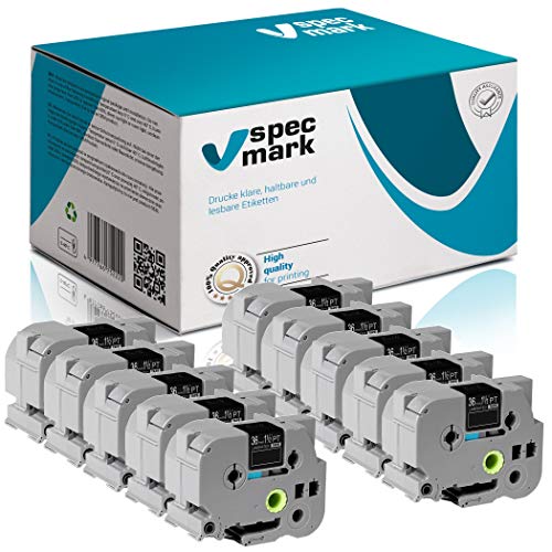 specmark Schriftband TZe-365 36mm x 8m Satz x 10 St. Weiß auf Schwarz Band kompatibel mit Drucker Brother PT P-touch AZe-365 EZe-365 TZ-365 TZ2-365 specmark Schriftband TZe-365 36mm x 8m Satz x 10 St. Weiß auf Schwarz Band kompatibel mit Drucker Brother PT P-touch AZe-365 EZe-365 TZ-365 TZ2-365 von specmark