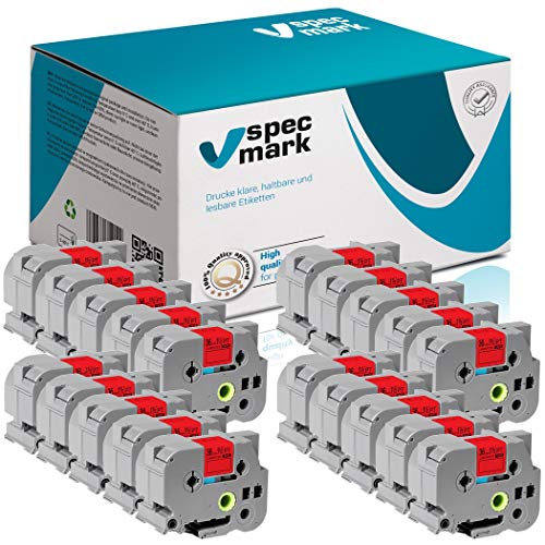 specmark Schriftband TZe-465 36mm x 8m Satz x 20 St. Weiß auf Rot Band kompatibel mit Drucker Brother PT P-touch AZe-465 EZe-465 TZ-465 TZ2-465 specmark Schriftband TZe-465 36mm x 8m Satz x 20 St. Weiß auf Rot Band kompatibel mit Drucker Brother PT P-touch AZe-465 EZe-465 TZ-465 TZ2-465 von specmark