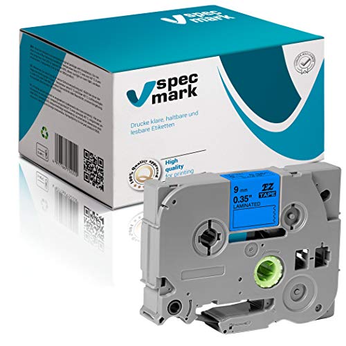 specmark Schriftband TZe-525 9mm x 8m Weiß auf Blau Band kompatibel mit allen Drucker Brother PT P-touch AZe-525 EZe-525 TZ-525 TZ2-525 specmark Schriftband TZe-525 9mm x 8m Weiß auf Blau Band kompatibel mit allen Drucker Brother PT P-touch AZe-525 EZe-525 TZ-525 TZ2-525 von specmark