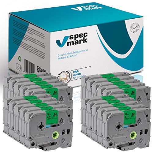 specmark Schriftband TZe-735 12mm x 8m Satz x 20 St. Weiß auf Grün Band kompatibel mit allen Drucker Brother PT P-touch AZe-735 EZe-735 TZ-735 TZ2-735 specmark Schriftband TZe-735 12mm x 8m Satz x 20 St. Weiß auf Grün Band kompatibel mit allen Drucker Brother PT P-touch AZe-735 EZe-735 TZ-735 TZ2-735 von specmark