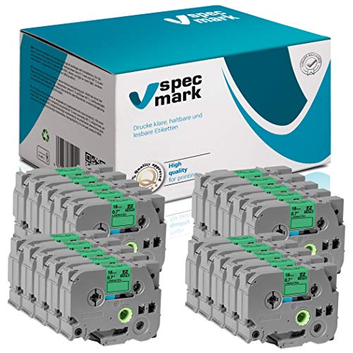 specmark Schriftband TZe-741 18mm x 8m Satz x 20 St. Schwarz auf Grün Band kompatibel mit Drucker Brother PT P-touch AZe-741 EZe-741 TZ-741 TZ2-741 specmark Schriftband TZe-741 18mm x 8m Satz x 20 St. Schwarz auf Grün Band kompatibel mit Drucker Brother PT P-touch AZe-741 EZe-741 TZ-741 TZ2-741 von specmark