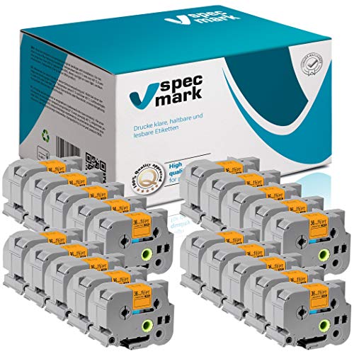 specmark Schriftband TZe-B61 36mm x 5m Satz x 20 St. Schwarz auf Orange fluoreszierend Band kompatibel mit Drucker Brother PT P-touch AZe-B61 EZe-B61 TZ-B61 TZ2-B61 specmark Schriftband TZe-B61 36mm x 5m Satz x 20 St. Schwarz auf Orange fluoreszierend Band kompatibel mit Drucker Brother PT P-touch AZe-B61 EZe-B61 TZ-B61 TZ2-B61 von specmark