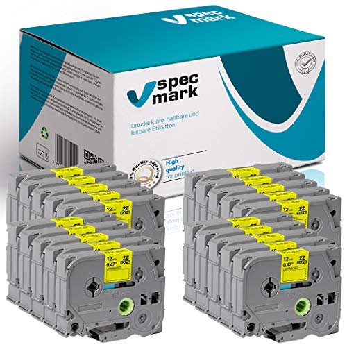 specmark Schriftband TZe-C31 12mm x 5m Satz x 20 St. Schwarz auf Gelb fluoreszierend Band kompatibel mit allen Drucker Brother PT P-touch AZe-C31 EZe-C31 TZ-C31 TZ2-C31 specmark Schriftband TZe-C31 12mm x 5m Satz x 20 St. Schwarz auf Gelb fluoreszierend Band kompatibel mit allen Drucker Brother PT P-touch AZe-C31 EZe-C31 TZ-C31 TZ2-C31 von specmark