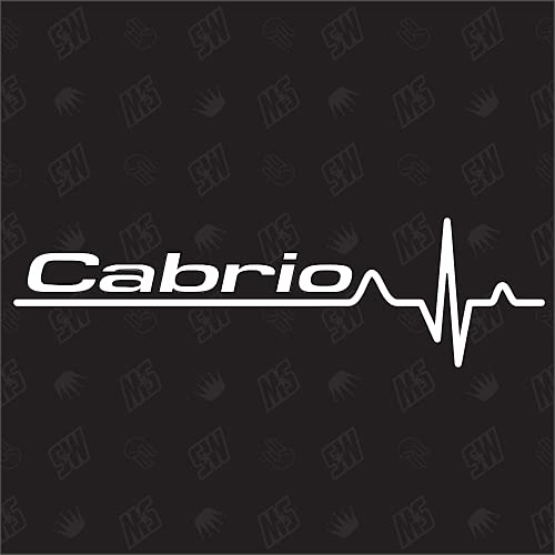 Cabrio Herzschlag - Sticker von speedwerk-motorwear