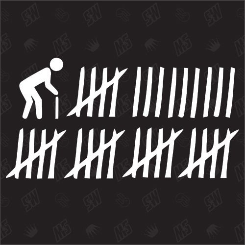 Rentner Strichliste - Sticker von speedwerk-motorwear