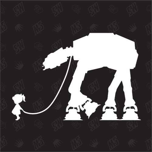 kleines Mädchen mit Imperial Walker - Star Wars Sticker kleines Mädchen mit Imperial Walker - Star Wars Sticker von speedwerk-motorwear