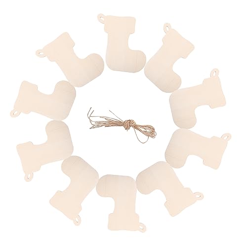 10 unlackierte Weihnachtsausschnitte aus Holz für DIY-Dekorationen, 17 x 16 cm – perfekt für Zuhause, Partys und saisonale Bastelarbeiten von sporful