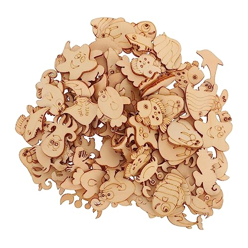 100 Stück unlackierte Ozean-Tier-Holz-Bastelscheiben – DIY dekorative Holzausschnitte für Kinderpartys und kreative Projekte 100 Stück unlackierte Ozean-Tier-Holz-Bastelscheiben – DIY dekorative Holzausschnitte für Kinderpartys und kreative Projekte von sporful