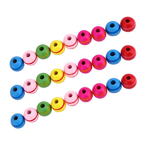 100 bunte Holzperlen für DIY-Schmuckherstellung, Handwerk, Armbänder und Halsketten von sporful