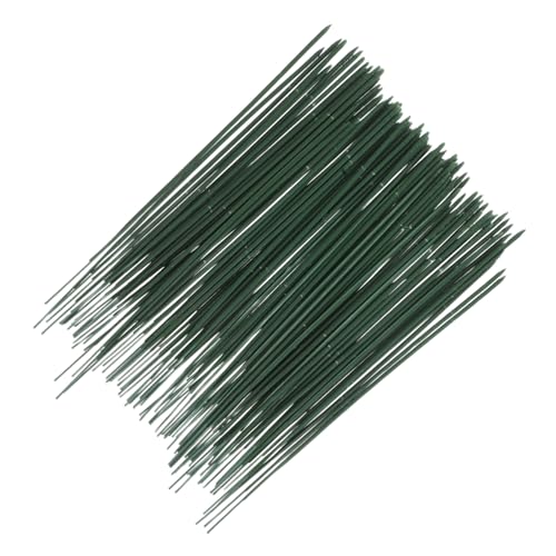 100 grüne Blumenstiele – flexible Drahtstäbe für Bastelarbeiten und Blumenarrangements von sporful